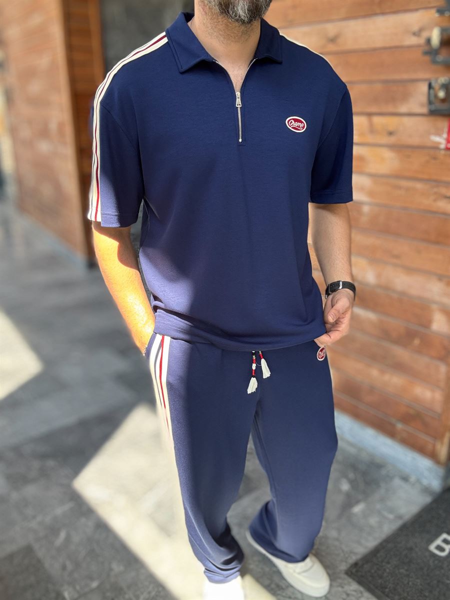 Navy Blue Champ Half-Zip T-Shirt RES-1080