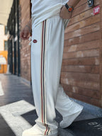 White Champ Tracksuit with Side Stripes RES-1080