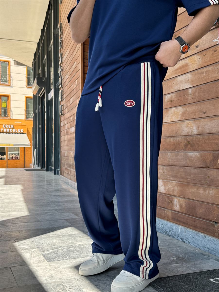 Navy Blue Side Striped Champ Tracksuit RES-1080