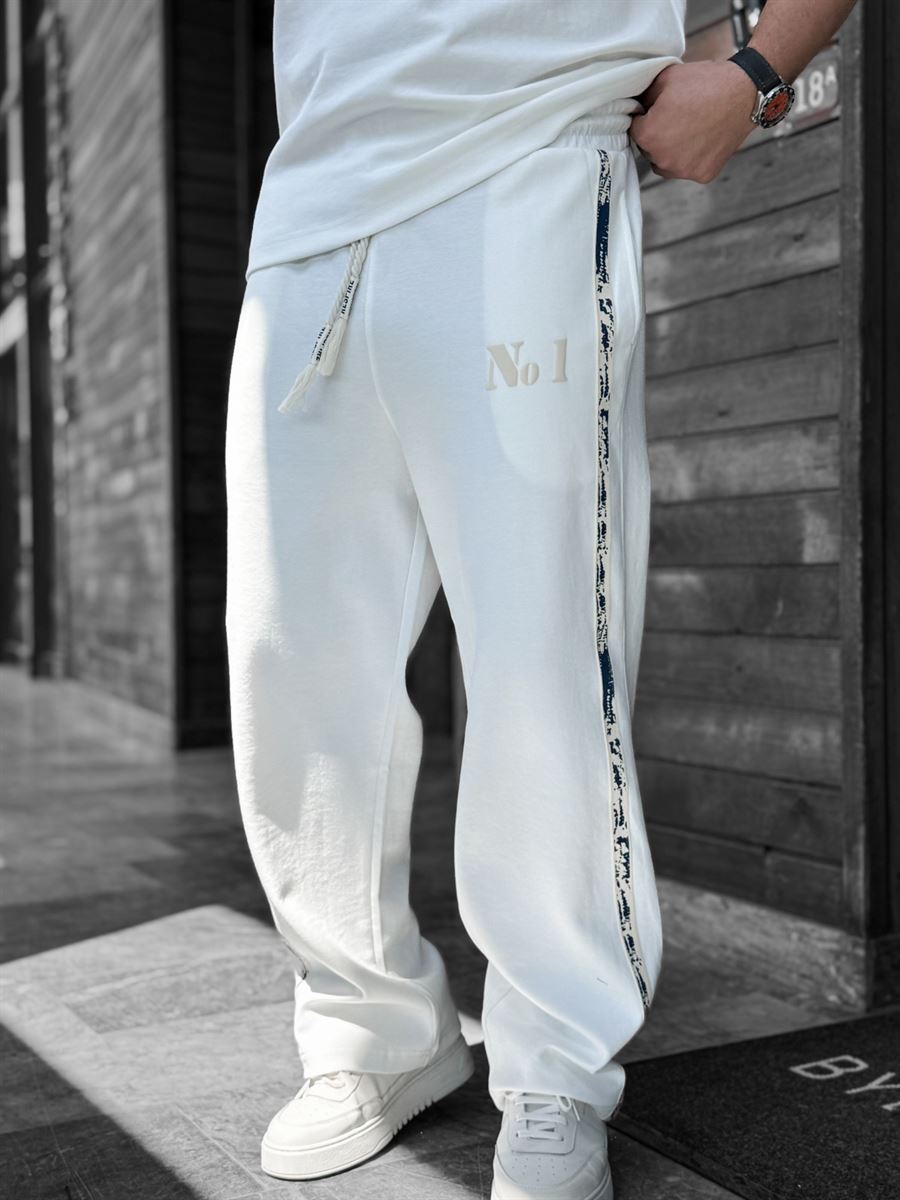 White No. 1 Embossed Tracksuit RES-1079