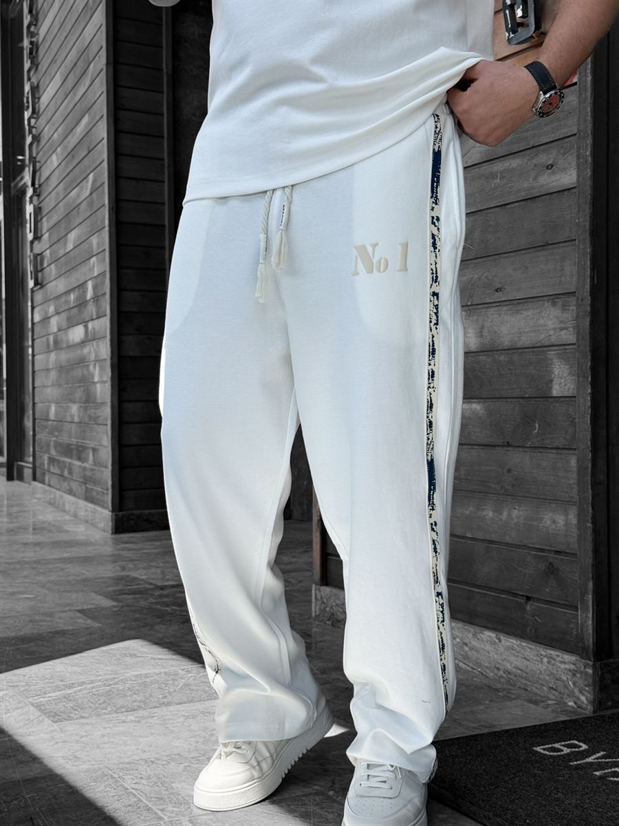 White No. 1 Embossed Tracksuit RES-1079