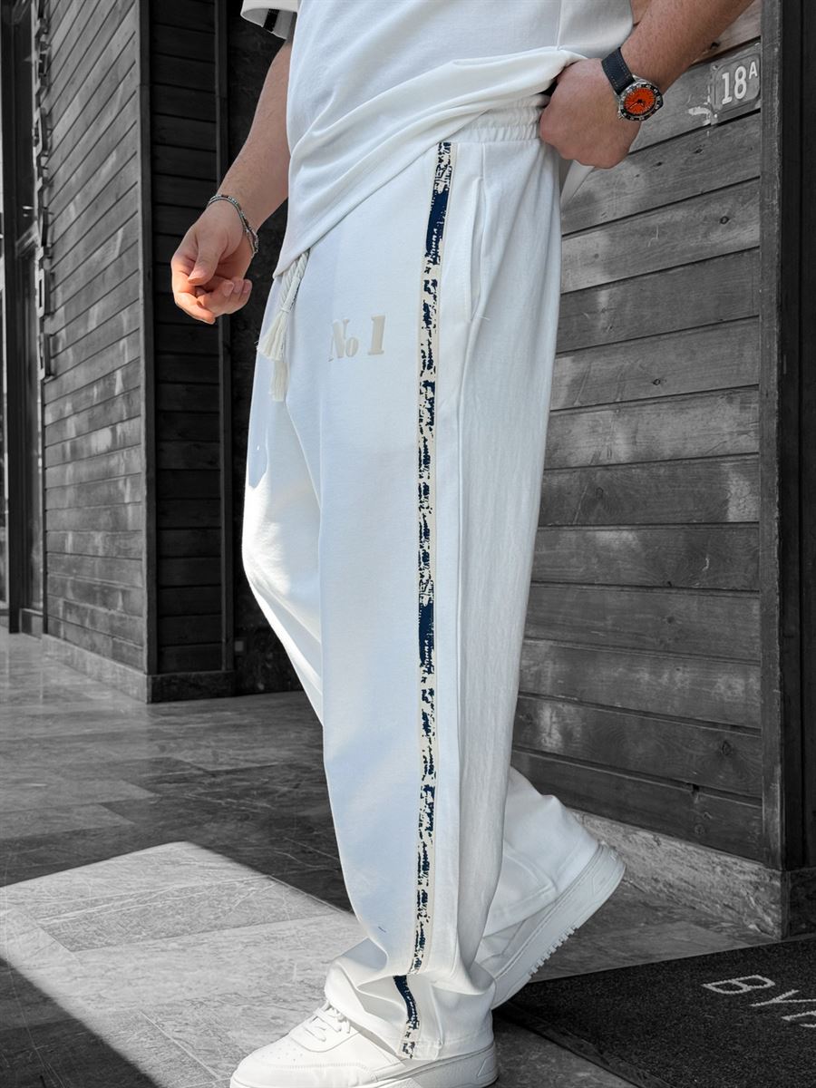 White No. 1 Embossed Tracksuit RES-1079