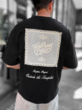 Black Embroidered T-Shirt with Back Detail RES-1070