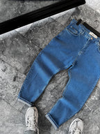 Blue Basic Lycra Boyfriend C-6467