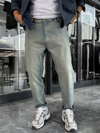 Light Blue Distressed Wash Boyfriend C-6468