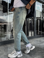 Light Blue Distressed Wash Boyfriend C-6468
