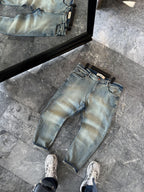 Light Blue Distressed Wash Boyfriend C-6468