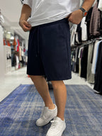 Navy Blue C Embroidered Basic Shorts C-013