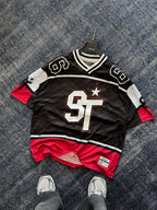 Black Saint Tears Print Oversize Jersey JJ-195