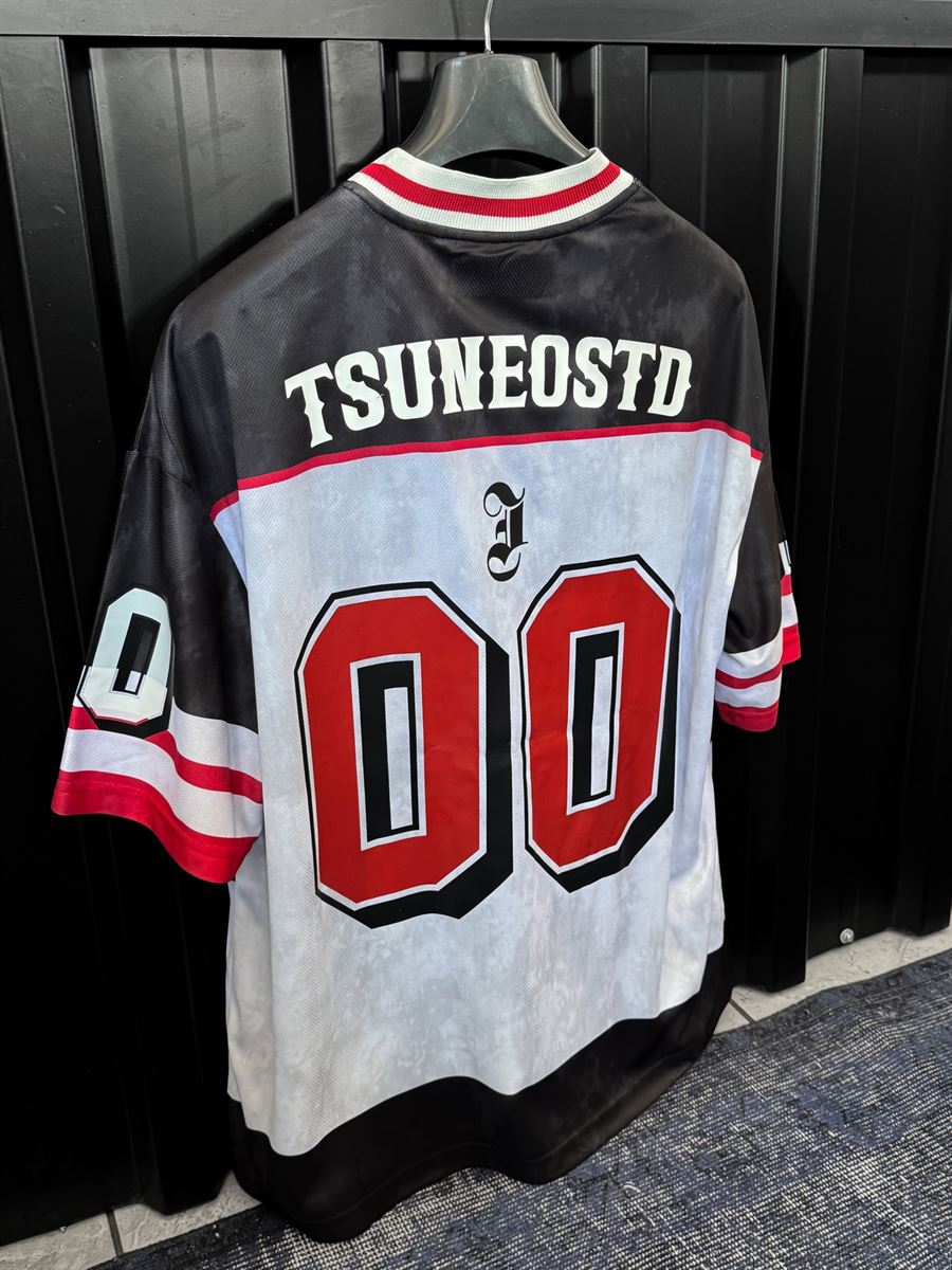 White 00 Printed Oversize Jersey JJ-196