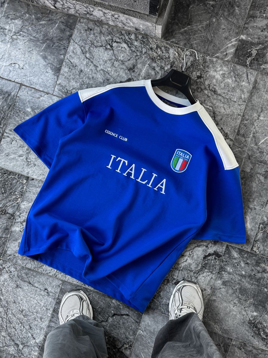 Blue Italia Embroidered Oversize T-shirt ES-71-120