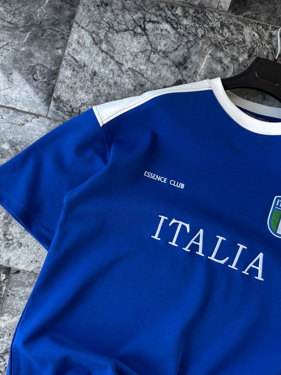 Blue Italia Embroidered Oversize T-shirt ES-71-120