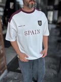 White Spain Embroidered Oversize T-shirt ES-71-120
