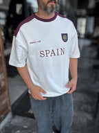 White Spain Embroidered Oversize T-shirt ES-71-120