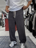 Coffee Basic Washed Straight Leg Sweatpants ES-80-30