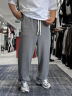 Anthracite Basic Washed Straight Leg Sweatpants ES-80-30