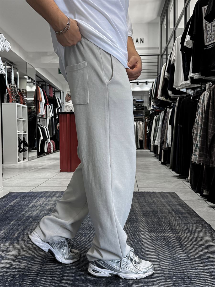 Stone Basic Washed Straight Leg Sweatpants ES-80-30