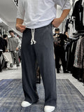 Black Ribbed Sweatpants with Cropped Hem ES-80-12