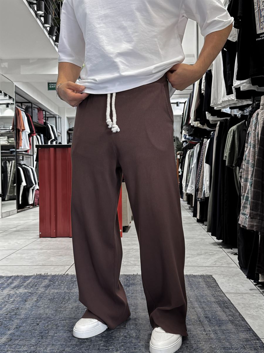 Coffee Cut Ribbed Sweatpants ES-80-12