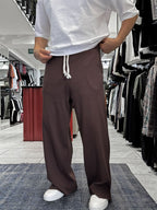 Coffee Cut Ribbed Sweatpants ES-80-12