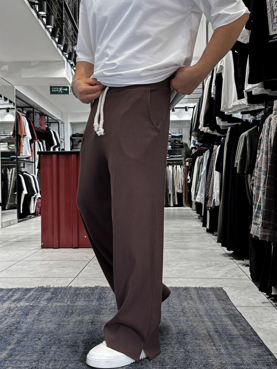 Coffee Cut Ribbed Sweatpants ES-80-12
