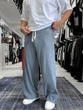 Grey Ribbed Sweatpants with Cropped Hem ES-80-12