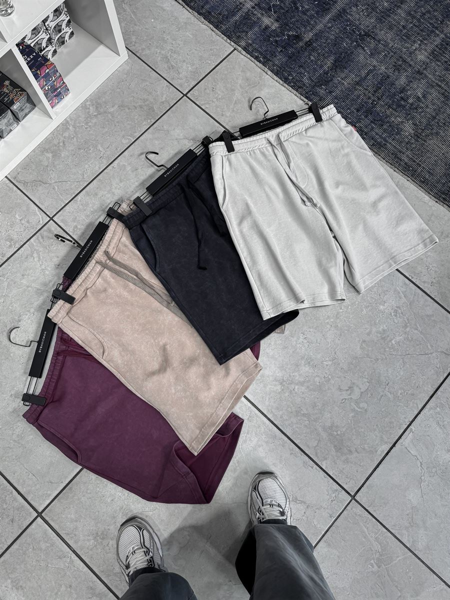 Stone Washed Basic Shorts ES-80-48