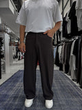 Coffee Side Layered Loose Fit Fabric Trousers ES-80-53