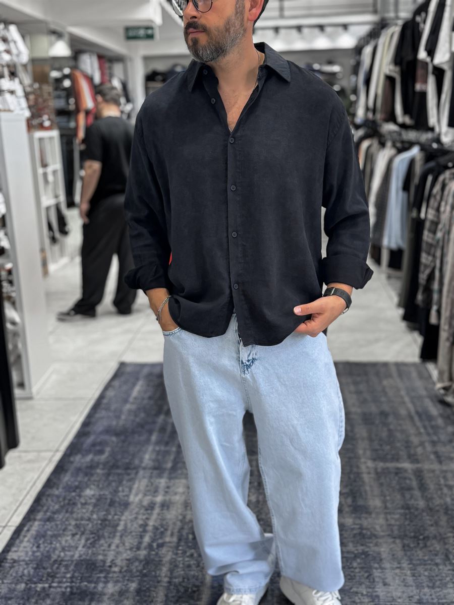 Black Washed Basic Shirt ES-40-62