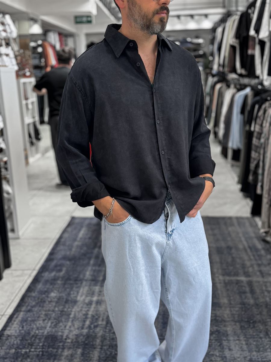 Black Washed Basic Shirt ES-40-62