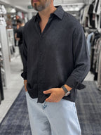 Black Washed Basic Shirt ES-40-62