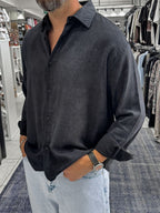 Black Washed Basic Shirt ES-40-62