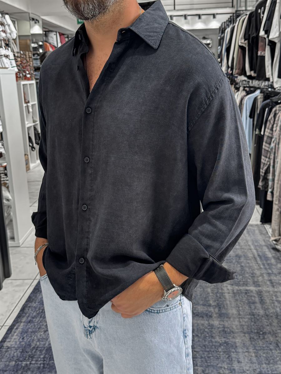 Black Washed Basic Shirt ES-40-62