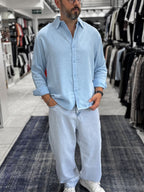 Light Blue Washed Basic Shirt ES-40-62