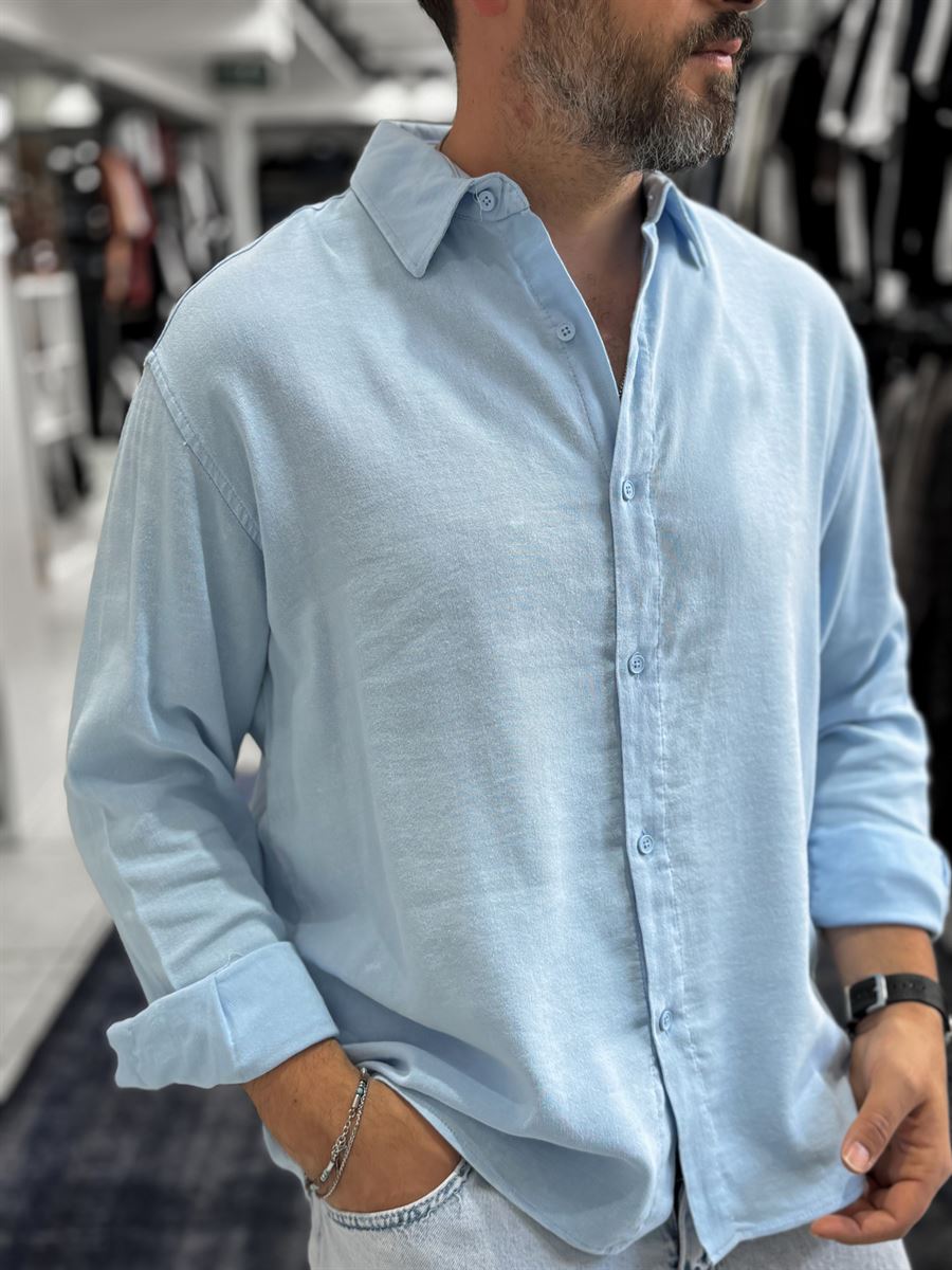 Light Blue Washed Basic Shirt ES-40-62