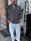 Anthracite Striped Tencel Shirt ES-40-53