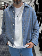 Blue Back Print Shirt ES-40-42