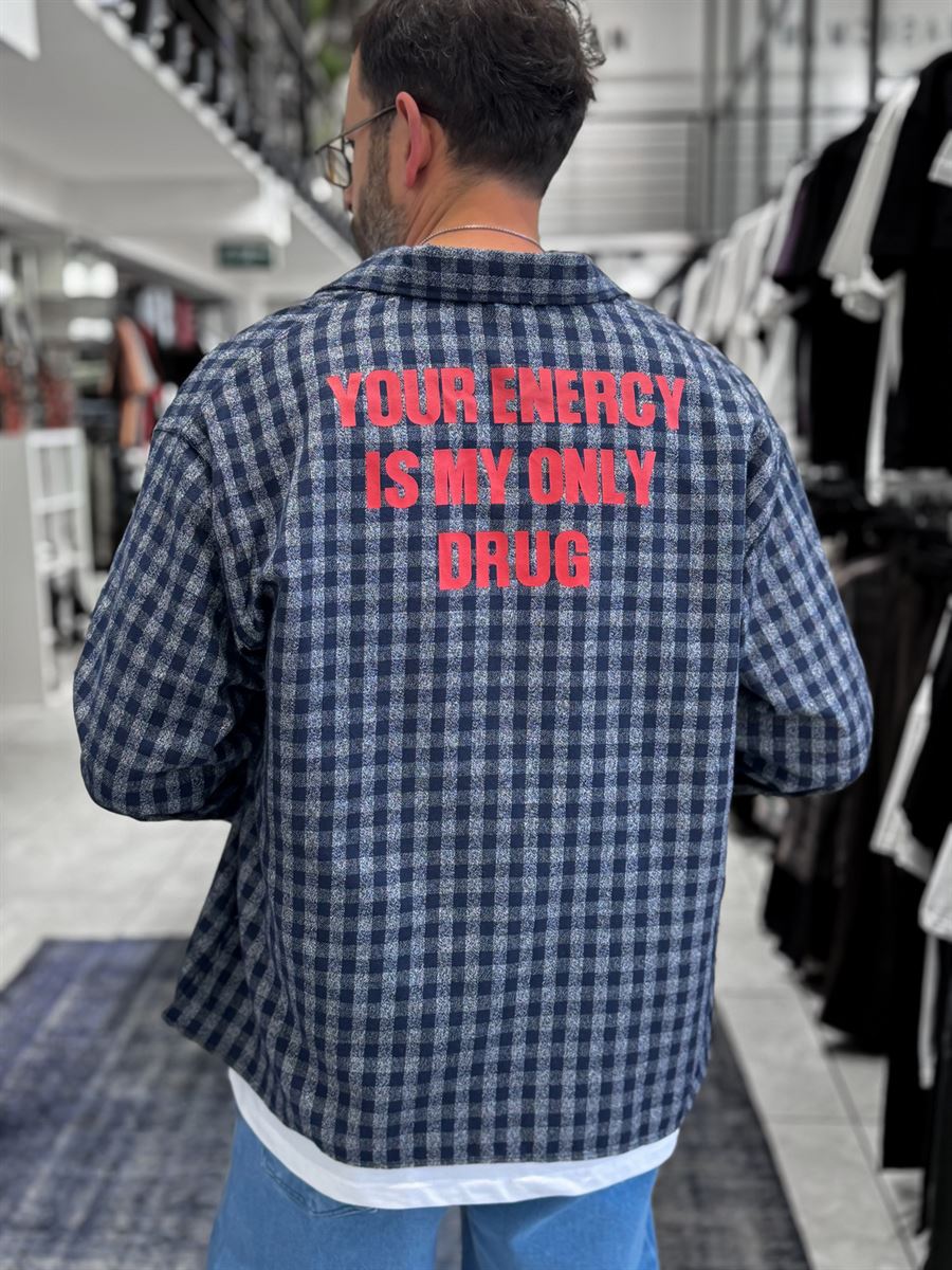 Navy Blue Shirt with Back Print ES-40-42