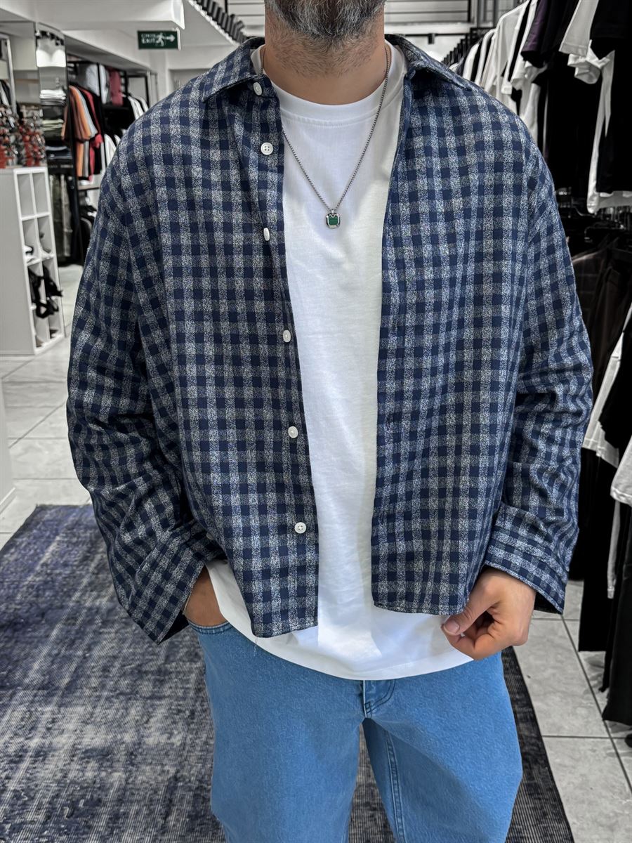 Navy Blue Shirt with Back Print ES-40-42