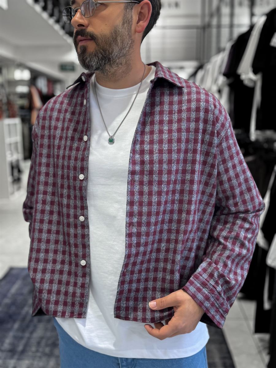 Burgundy Shirt with Back Print ES-40-42