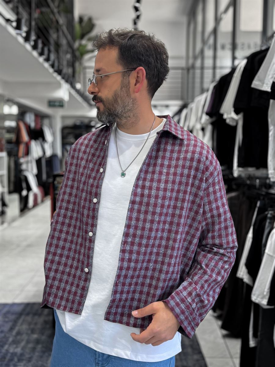 Burgundy Shirt with Back Print ES-40-42