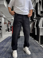 Black Effect Washed Baggy Jeans GJ-17151/17186-7