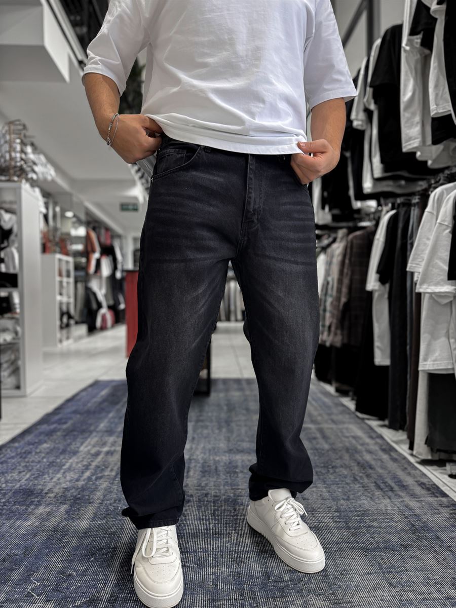 Black Effect Washed Baggy Jeans GJ-17151/17186-7