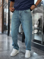 Blue Acid Washed Baggy Jeans GJ-