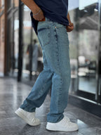 Blue Acid Washed Baggy Jeans GJ-