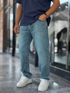 Blue Acid Washed Baggy Jeans GJ-