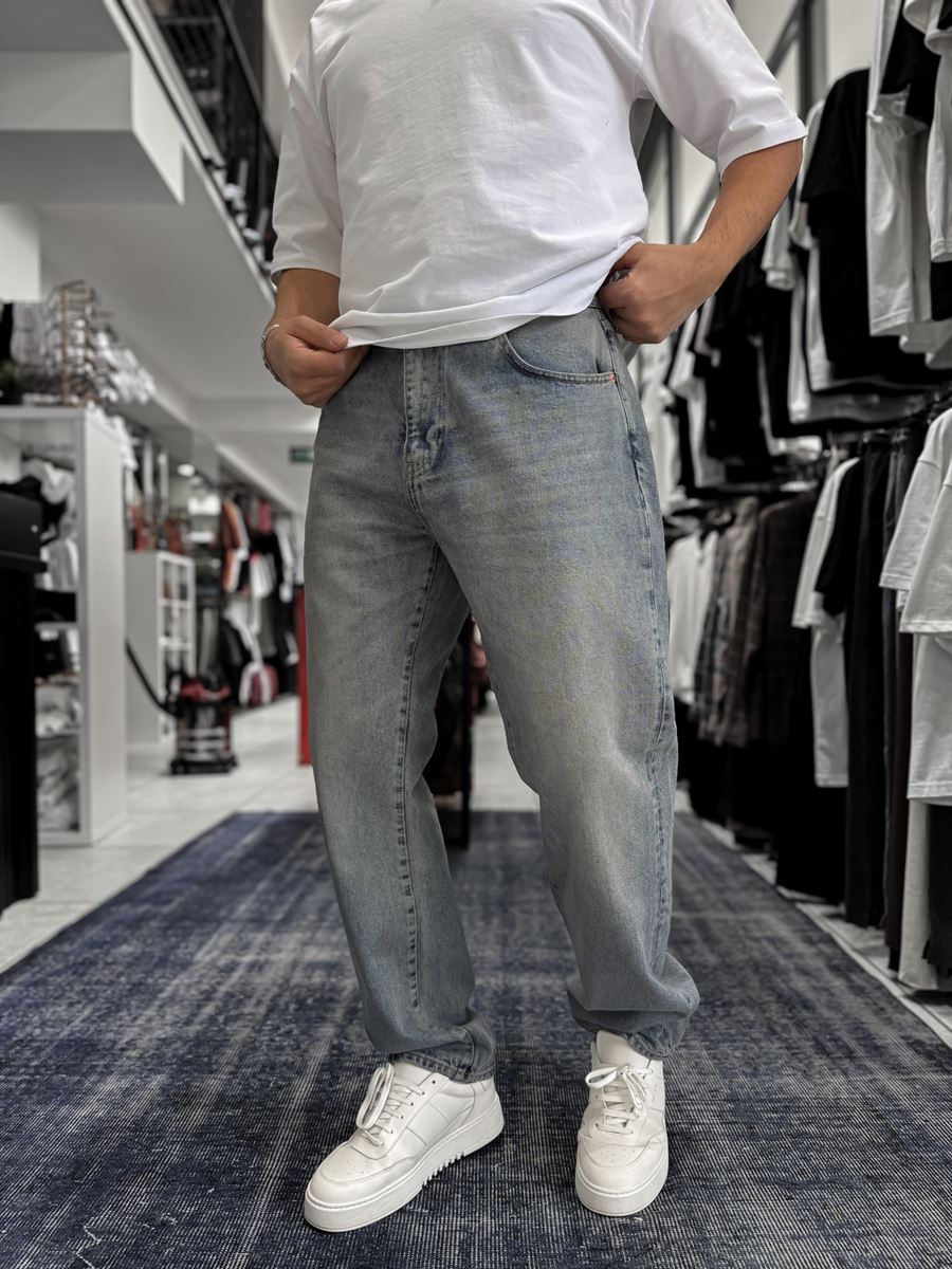 Light Blue Acid Wash Baggy Jeans GJ-