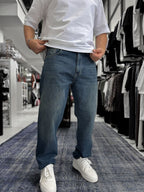 Dark Blue Acid Wash Baggy Jeans GJ-