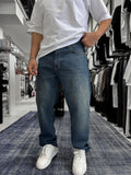 Dark Blue Acid Wash Baggy Jeans GJ-