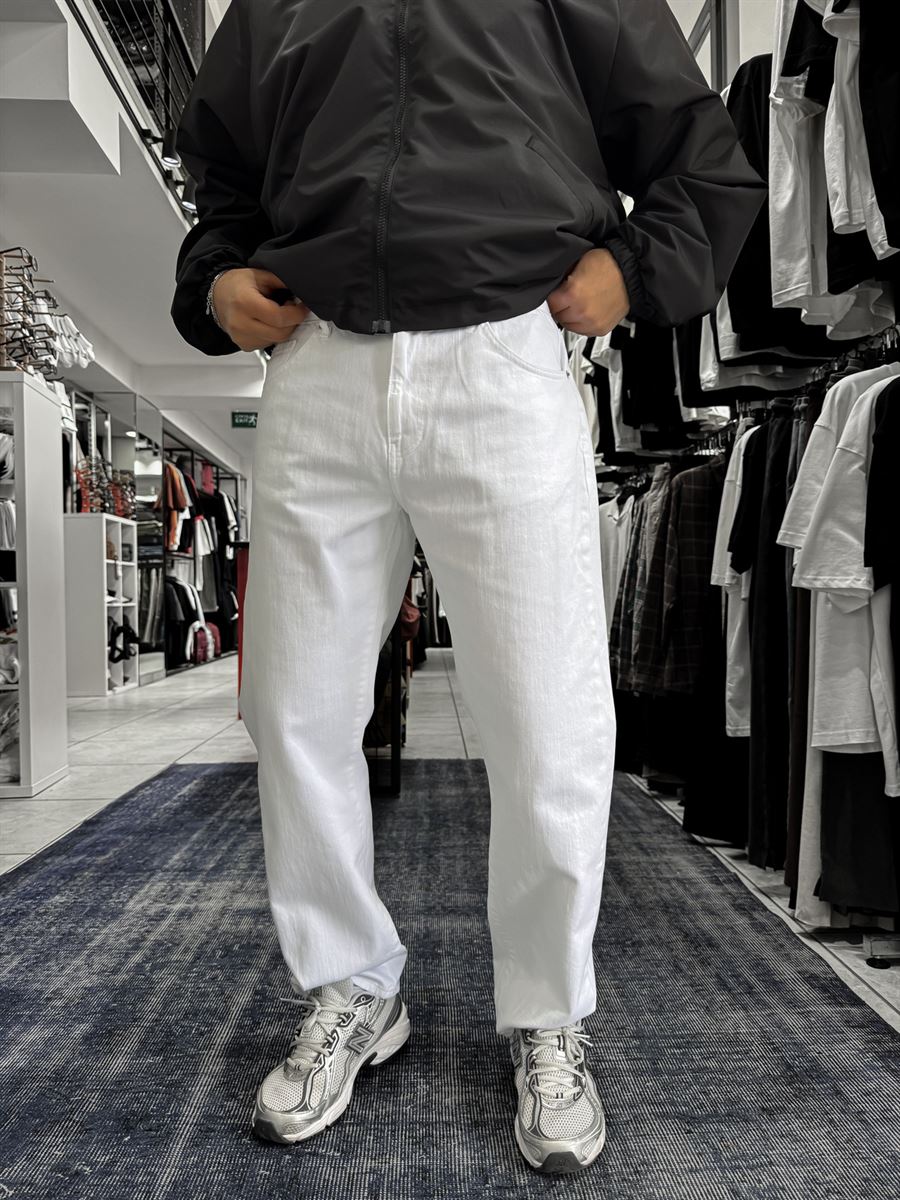 White Basic Baggy Jeans GJ-17156